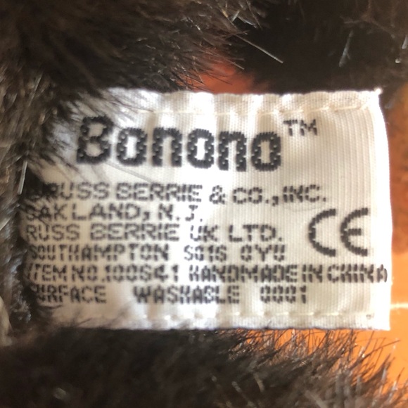 Russ Berrie "Bonono" Plush Monkey - Picture 5 of 6